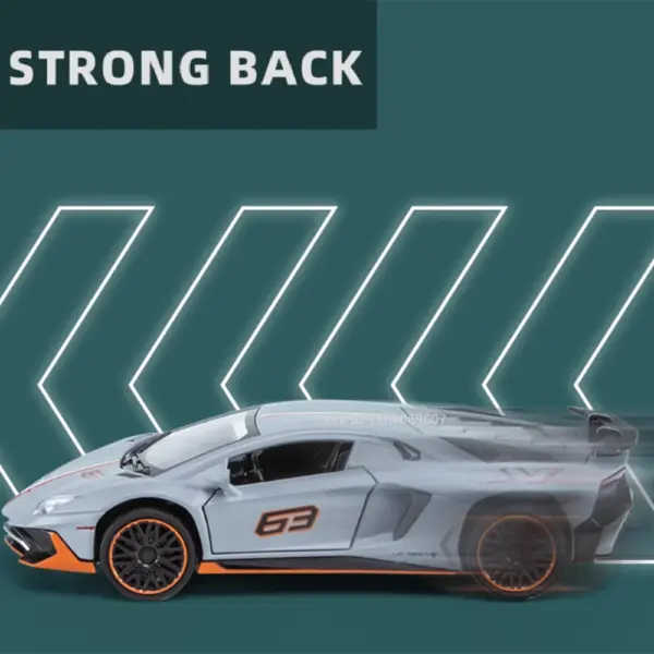 1:32 Lambor Aventador SVJ Sports Car Model - Image 4