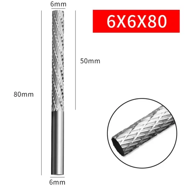 High Speed Steel Rotary Burr Tool 6mm Shank - Image 6