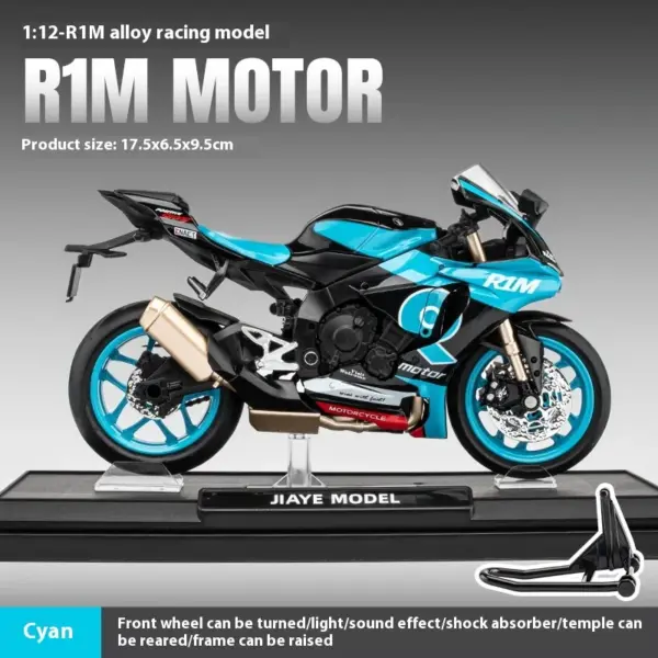 1/12 Scale Yamaha R1M Diecast Motorcycle Model - Image 7