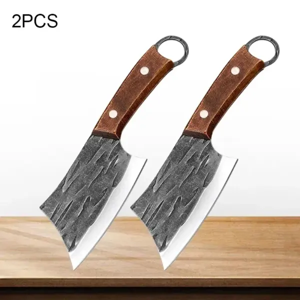 Stainless Steel Kitchen Cleaver Knife Set - Image 9