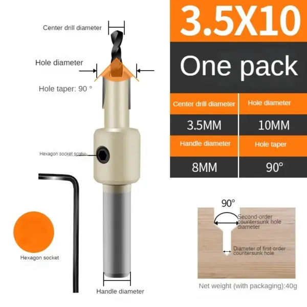 HSS Wood Countersink Drill Bit Set - Image 9