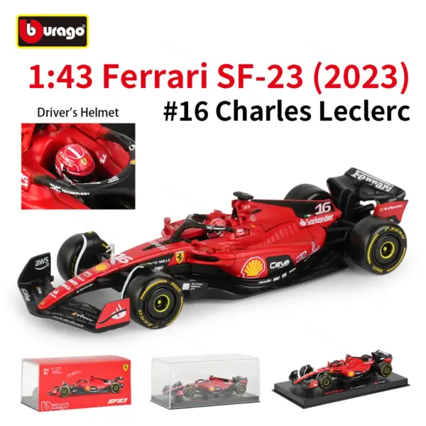 Bburago 1:43 Ferrari SF23 F1 Diecast Model - Image 2