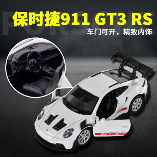 1:36 Porsche 911 GT3 RS Diecast Car Model - Image 5
