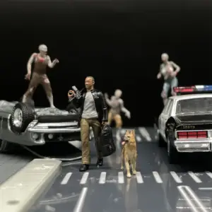 1:64 Scale Smith Action Figures with Dog Set