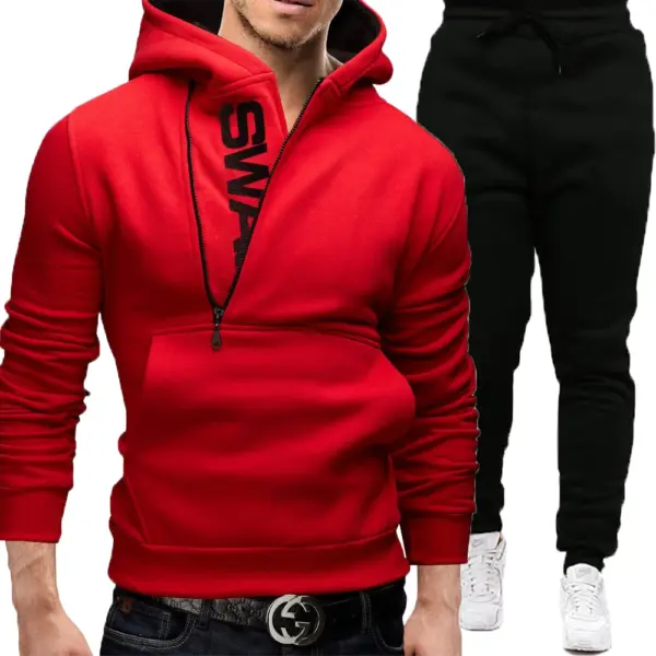 Men's Hooded Sportswear Set for Fall/Winter - Image 9