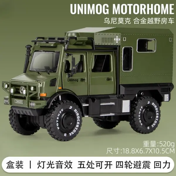 1:28 Mercedes-Benz UNIMOG Diecast Model Car - Image 4