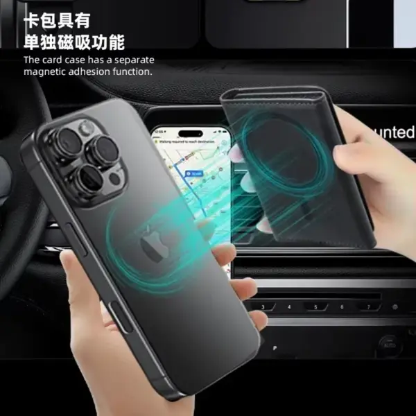 Magnetic Leather Wallet for iPhone 12-16 Series - Image 6