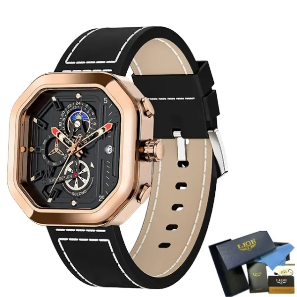 Luxury Men's Quartz Sports Watch with Luminous Dial - Image 7