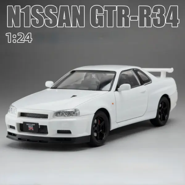 1:24 Nissan Skyline GTR R34 Diecast Model Car - Image 7