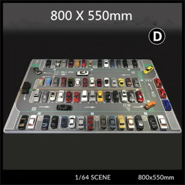 1:64 Scale Parking Lot Scene Mat 80x55cm - Image 4