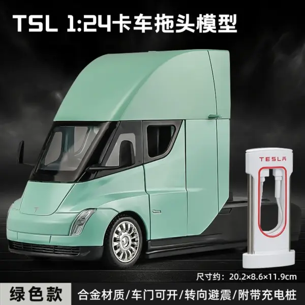 1:24 Metal Tesla SEMI Truck Diecast Model - Image 9
