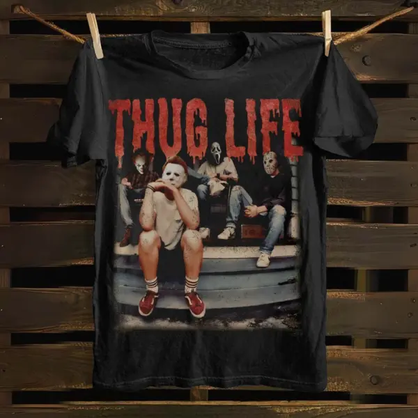 Thug Life Horror Movies Halloween T-shirt