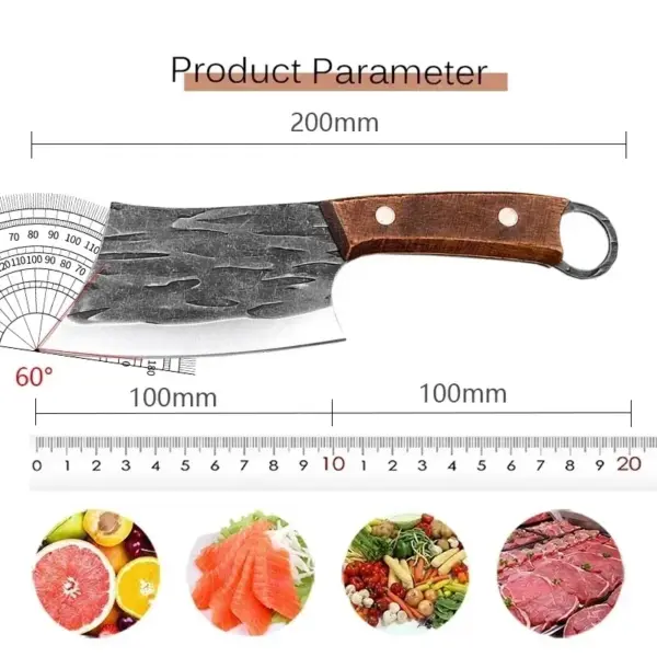 Professional Stainless Steel Kitchen Cleaver Knife - Image 2