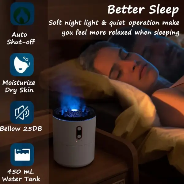 Volcano Flame USB Humidifier with Aromatherapy - Image 6