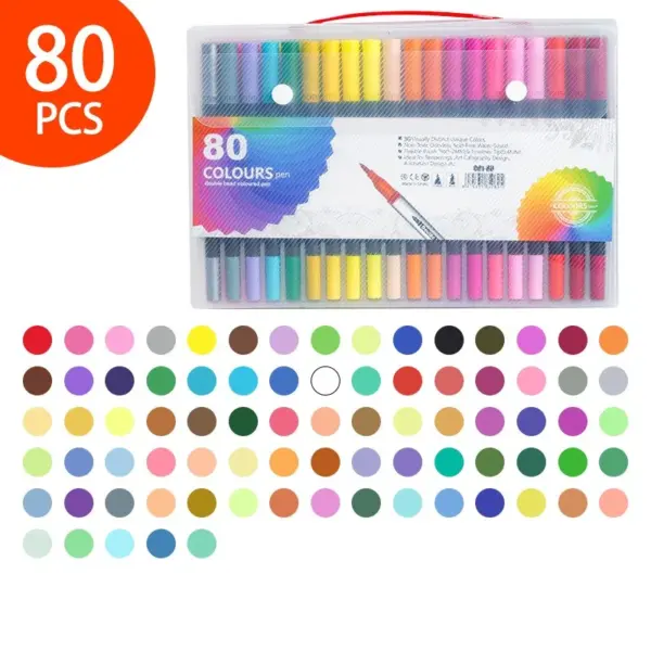 120 Color Dual Tip Brush Pen Set - Image 8