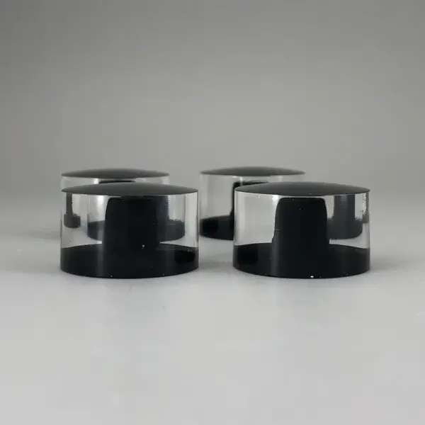 4-Piece Black Metric Guitar Knob Set - Image 3