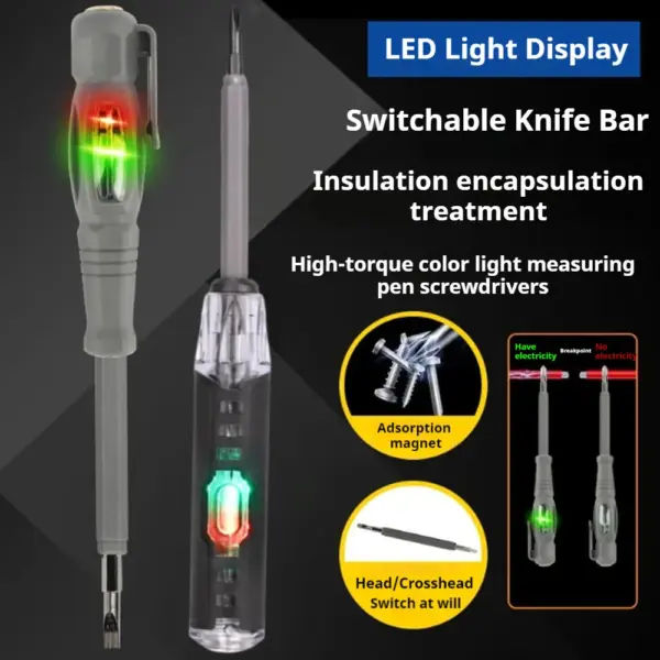 Magnetic Voltage Tester Screwdriver Pen AC24-250V