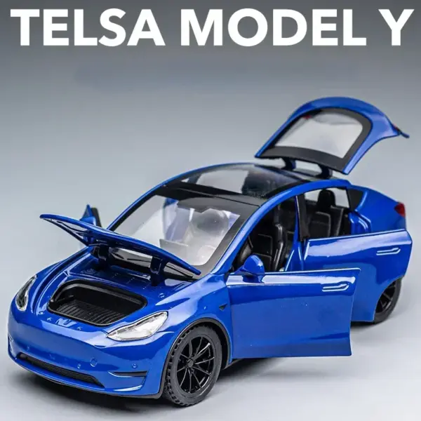 1:32 Tesla Model Y Diecast Metal Car Model - Image 2