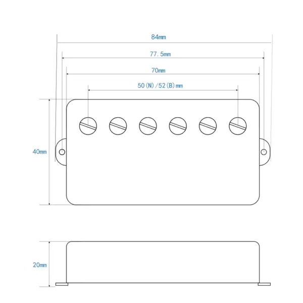 Alnico 5 Chrome Humbucker Pickups Set 2PCS - Image 6