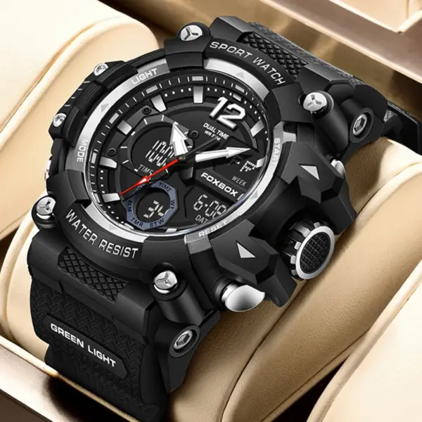 Foxbox Men's Sports Quartz Watch with LED Display - Image 8