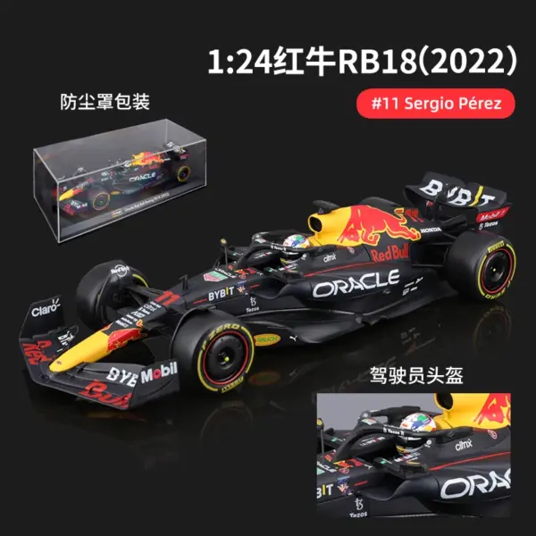 Bburago 1:24 2022 Red Bull Formula Car Model - Image 8