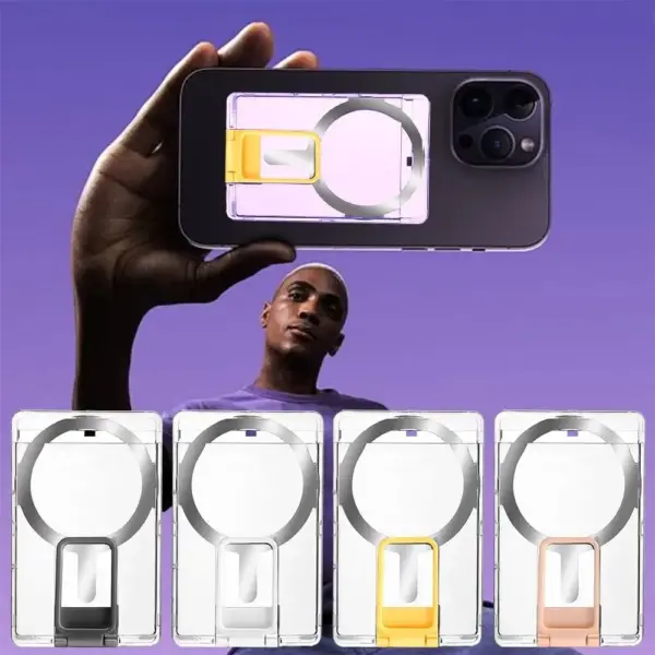 Transparent Magnetic Wallet for iPhone 15-12 - Image 3