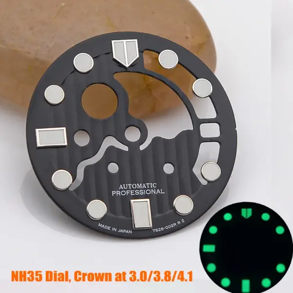 28.5mm Green Luminous Watch Dial for NH35 NH36 - Image 6