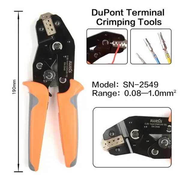 Ratcheting Crimping Tool for JST Dupont Terminals - Image 7