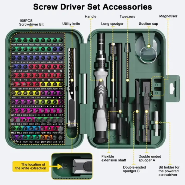 132 in 1 Precision Screwdriver Set with Storage - Image 4