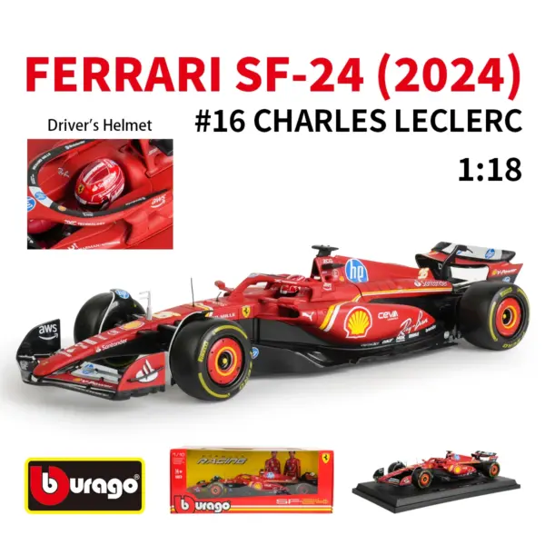 2024 Ferrari SF24 1:18 Diecast Model Car - Image 8