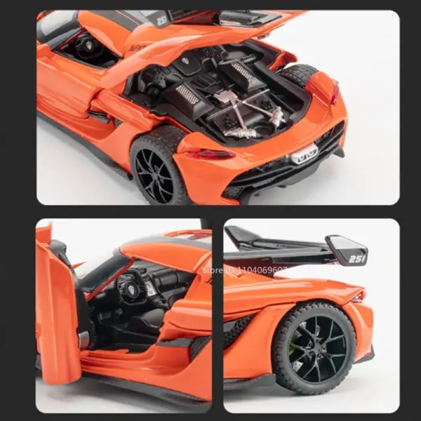 1:32 Jesko Diecast Car Model with Sound Light - Image 3
