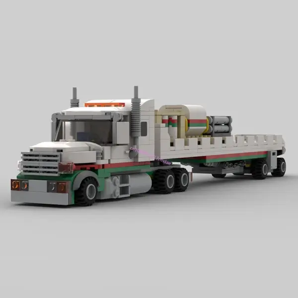 598PCS Octan Truck and Flatbed Trailer Set - Image 2