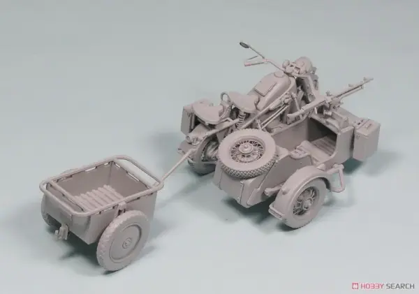 1/35 Scale WWII German Motorcycle Model Kit - Image 6