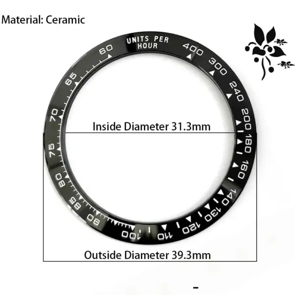 Ceramic Rhinestone Bezel for VK63 Watch - Image 8