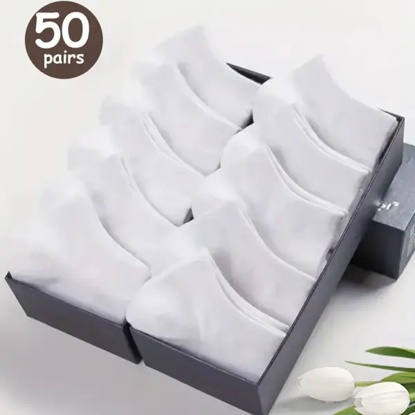 Men's Low Cut Ankle Socks - 5 Pairs - Image 16