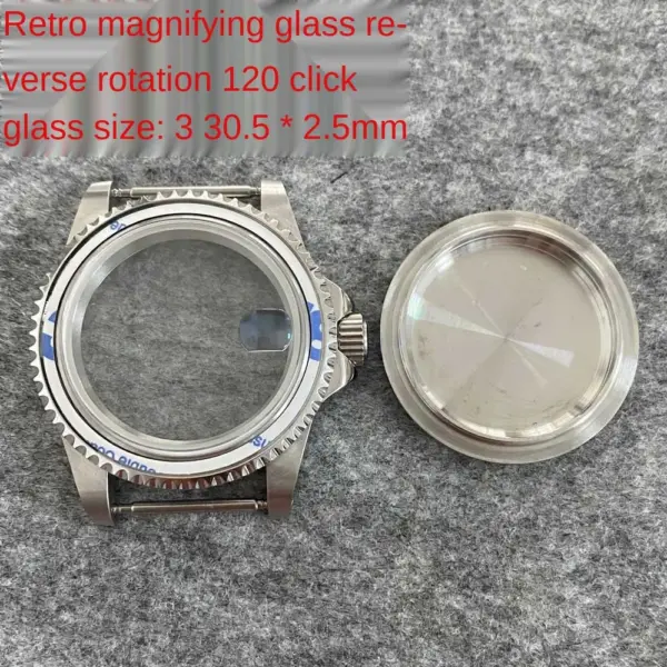 39.5mm Stainless Steel Retro Watch Case - Image 2