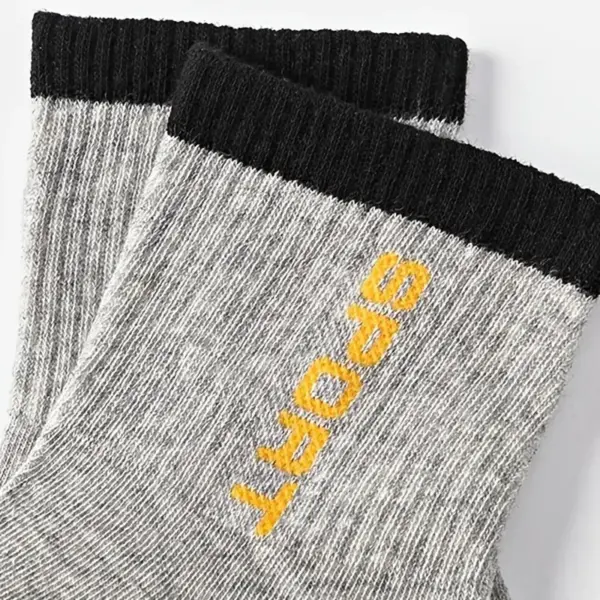 5 Pairs Men's Athletic Crew Socks Set - Image 4