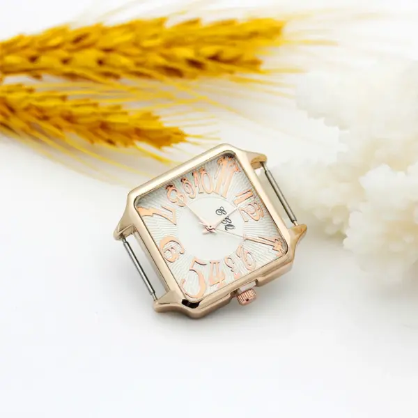 Rose Gold Square Watch Head 30mm 16mm Band - Image 9