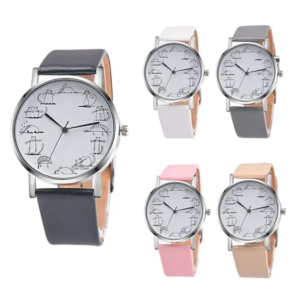 Cat Quartz Wristwatch for Women T-GOER Model 065826 - Image 3