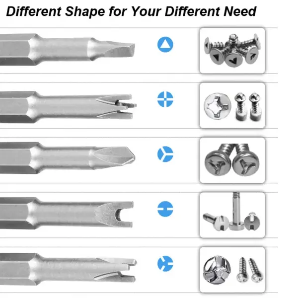 Y U Shaped Magnetic Screwdriver Bit Set 1/4in - Image 4