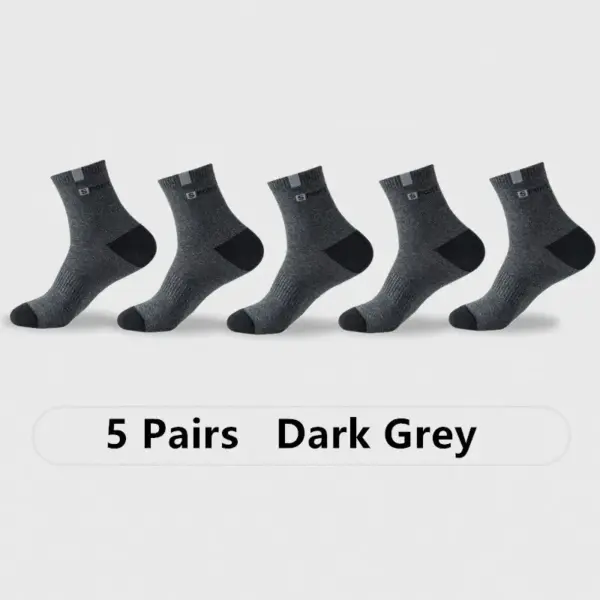 5 Pairs Breathable Bamboo Fiber Men's Socks - Image 8