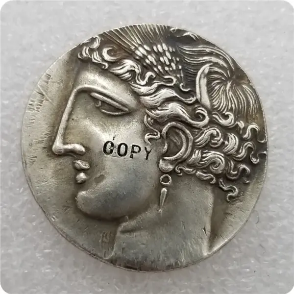Ancient Greek 10 Drachma Coin Replica