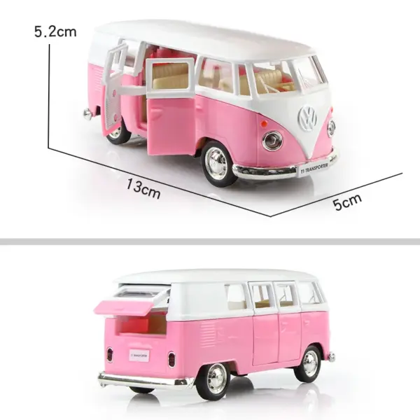 1:36 VW T1 Bus Diecast Model Car - Image 3