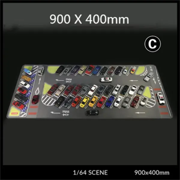 1:64 Scale Parking Lot Scene Mat 80x55cm - Image 3