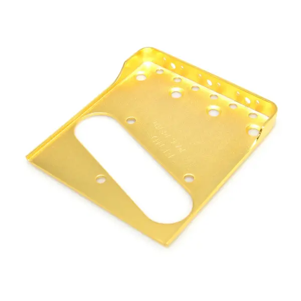 Vintage Chrome Gold Bridge Plate for Tele Guitar - Image 3