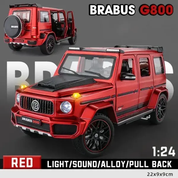 1:24 Mercedes Benz BRABUS G800 Diecast Model Car - Image 13