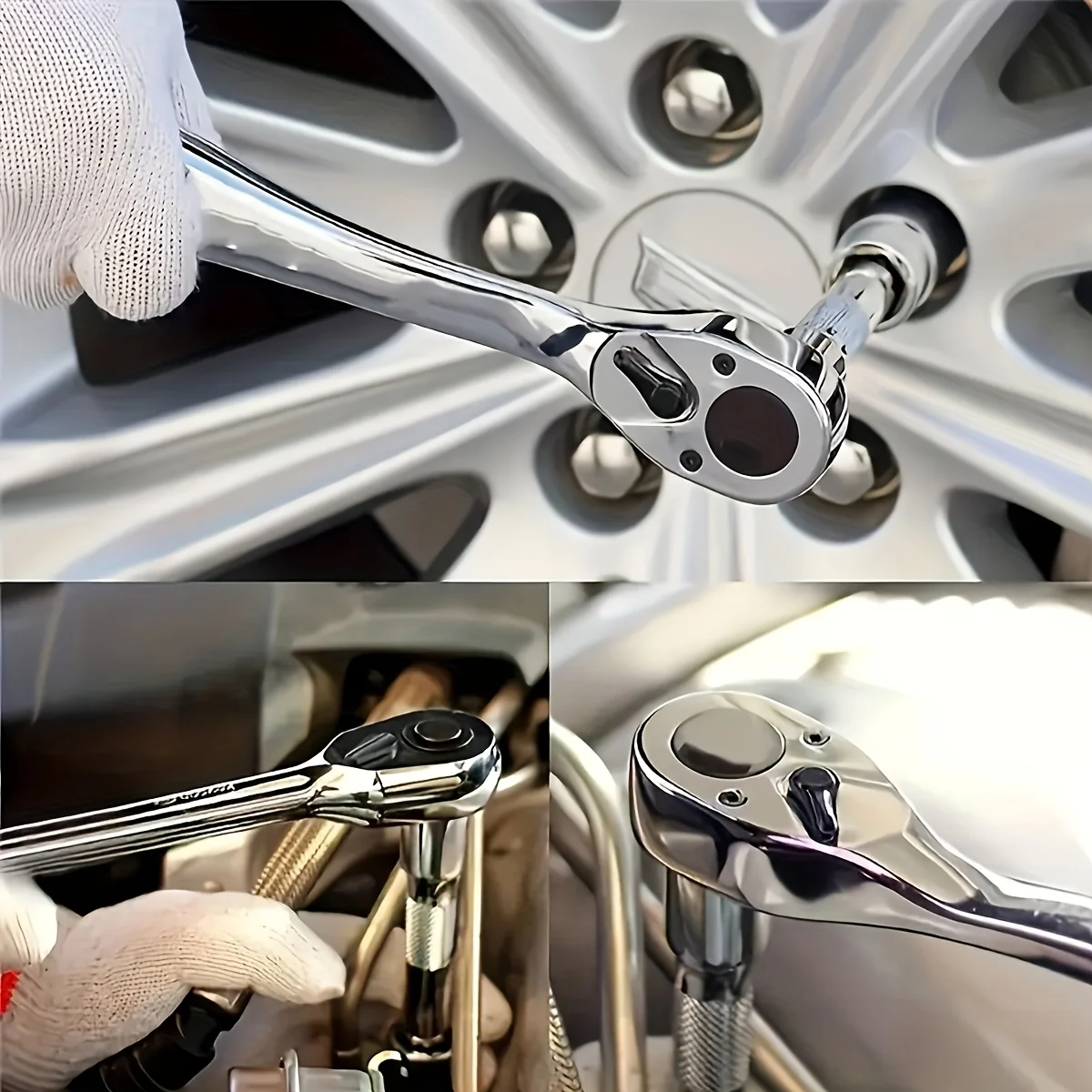 12-Piece Ratchet Wrench Socket Set 72 Tooth 3 12-Piece Ratchet Wrench Socket Set 72 Tooth - Image 3