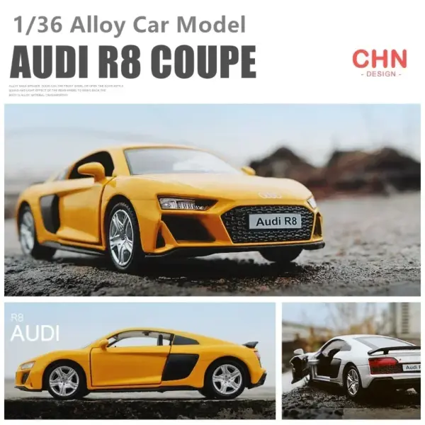 1:36 Audi R8 Diecast Alloy Car Model - Image 3