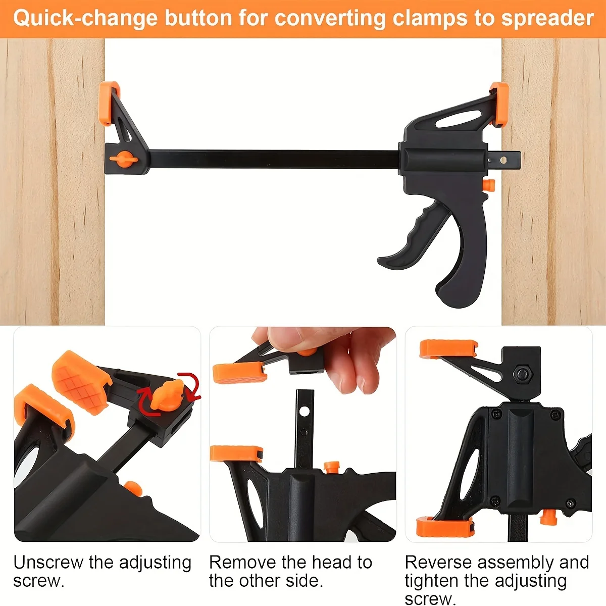 12 Inch Heavy Duty Bar Clamps for Woodwork 5 12 Inch Heavy Duty Bar Clamps for Woodwork - Image 5