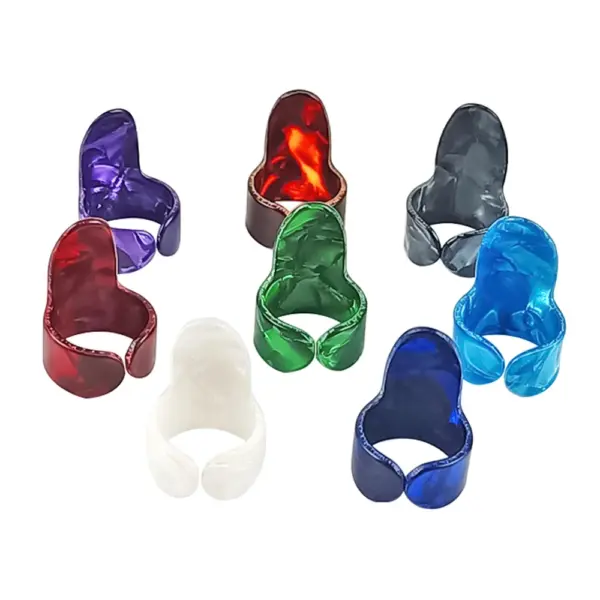 4 Celluloid Guitar Thumb and Finger Picks - Image 4